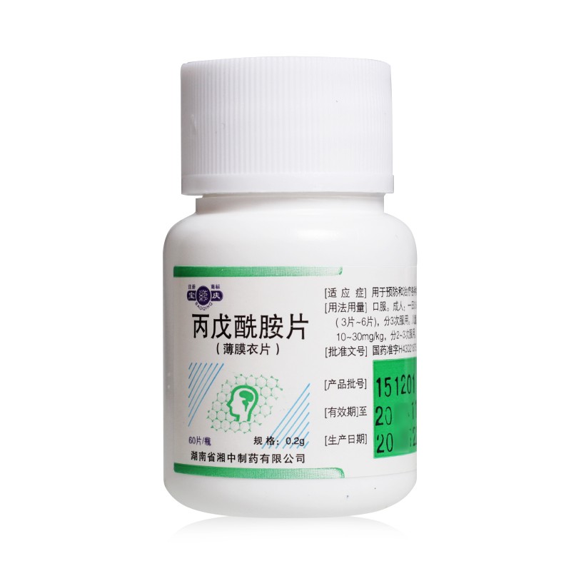 丙戊酰胺片(癫健安片),02gx60片(薄膜衣)